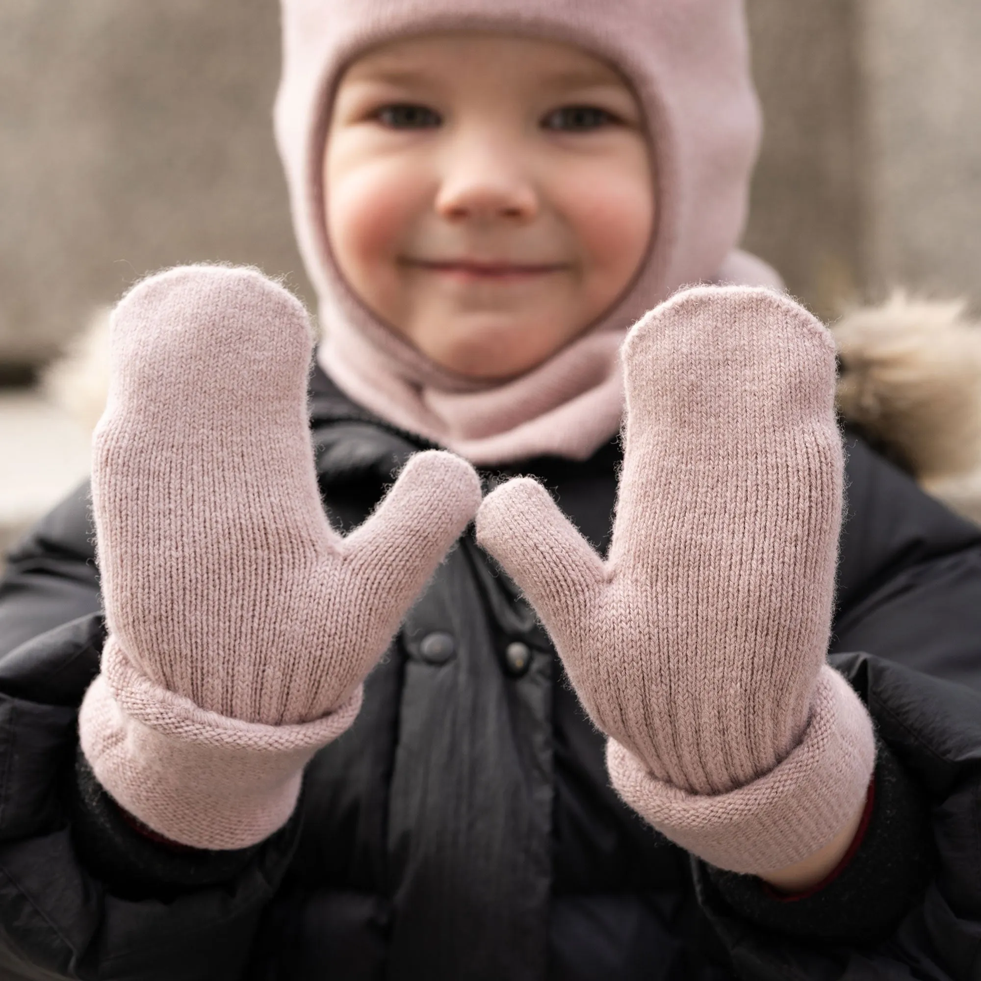 Kids' Knit Mittens Cashmere Blend